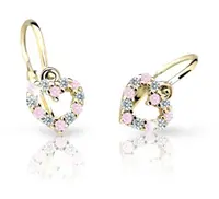 Cutie Jewellery Dětské náušnice ze žlutého zlata C2157-10-X-1 růžová