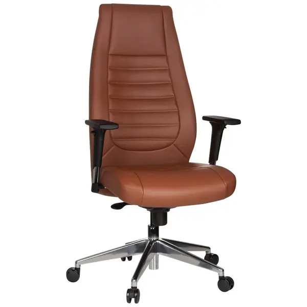 MID.YOU OTOČNÁ ŽIDLE, vzhled kůže, hnědá