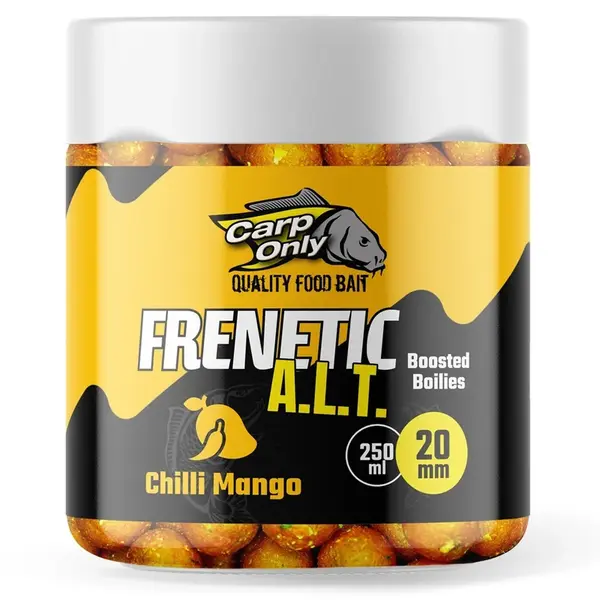 Carp only dipované boilies frenetic a.l.t. 24 mm 250 ml-chilli mango