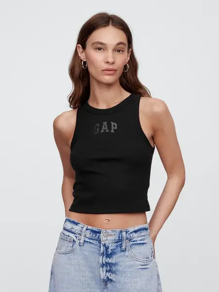 GAP Ribbed tank top with logo - Women's