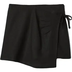 GAP V-LINEN Dívčí kraťasová sukně, černá, velikost