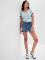 Modré dámske rifľové šortky GAP