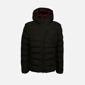 Black Men's Quilted Jacket Geox Snake - Mens