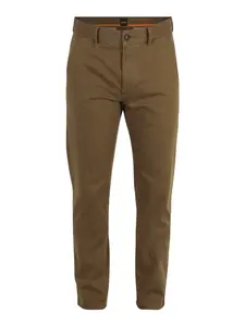 BOSS Nohavice  olivová