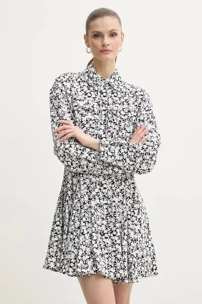 Šaty MICHAEL Michael Kors černá barva, mini, MS582QWGSA