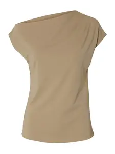 SELECTED Tričko 'SLFMOLLY'  svetlohnedá