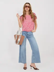 Korálová halenka s krátkým rukávem