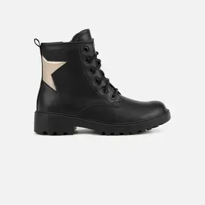 Černé kotníkové dívčí boty Geox Casey