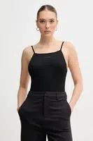 Body Dkny černá barva, odkrytá záda, DJ5T1412