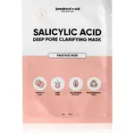 breakout + aid Salicylic Acid Deep Pore Clarifying Mask plátýnková maska s kyselinou salicylovou 34 g