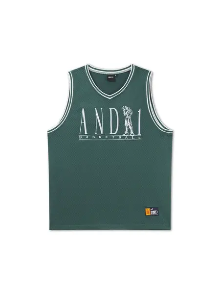AND1 Športový top  jedľová / biela