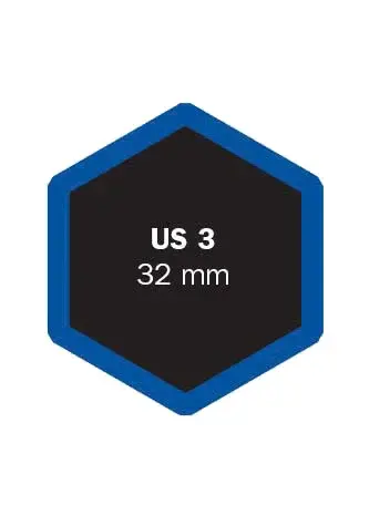 Univerzální opravná vložka US, šestihranná, různé velikosti - Ferdus Varianta: US 3 32 mm. 50 ks