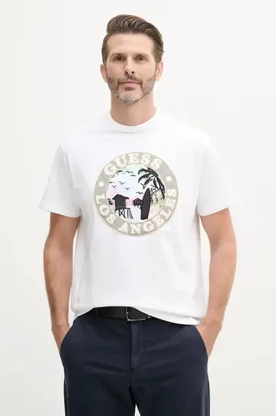 Bavlněné tričko Guess