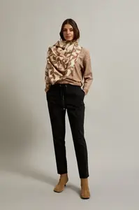 Dámské kalhoty se zavazováním MOODO - černé