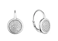 Evolution Group - Pavona Stříbrné visací náušnice se zirkony 11454.1