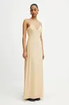 Bavlněné šaty Patrizia Pepe béžová barva, maxi, 2A2884 A9B9