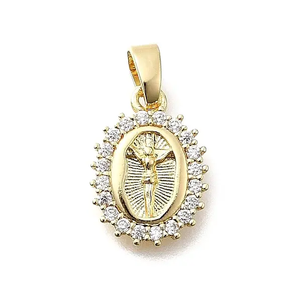 Brass Micro Pave Cubic Zirconia Pendants