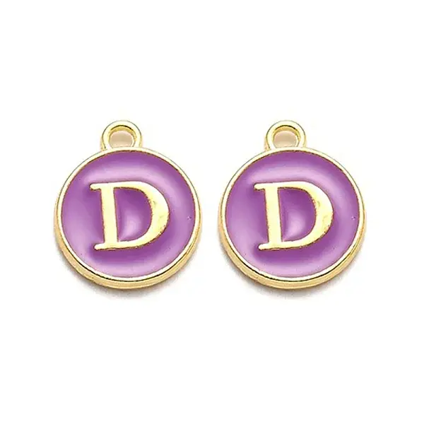 Golden Plated Alloy Enamel Charms