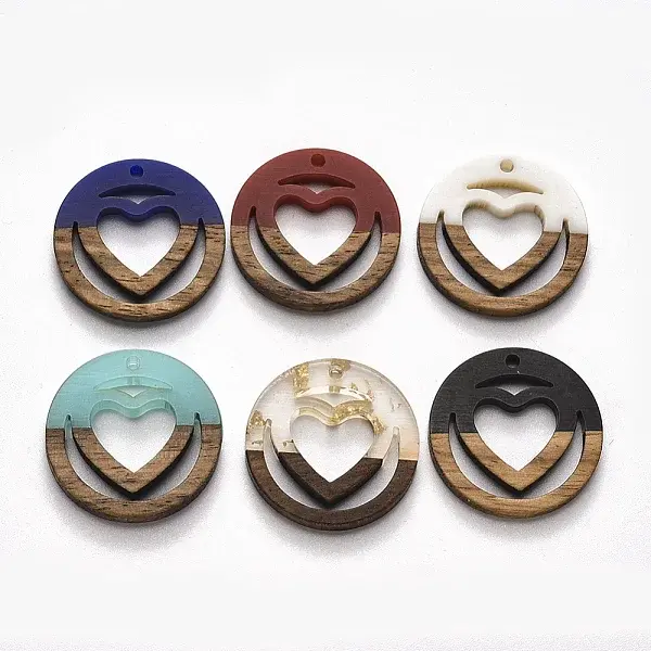 Resin & Walnut Wood Pendants