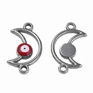 304 Stainless Steel Enamel Connector Charms