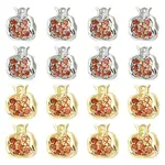 4Pcs 2 Colors Brass Micro Pave Cubic Zirconia Pendants