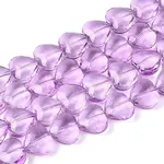 Baking Paint Transparent Glass Beads Strands