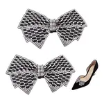 Glass Rhinestone Bowknot Shoe Decorations