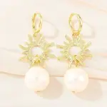 Sun Brass Hoop Earrings