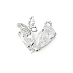 Brass Micro Pave Cubic Zirconia Pendants