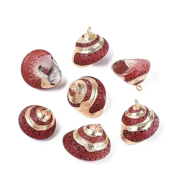 Electroplate Natural Sea Shell Pendants