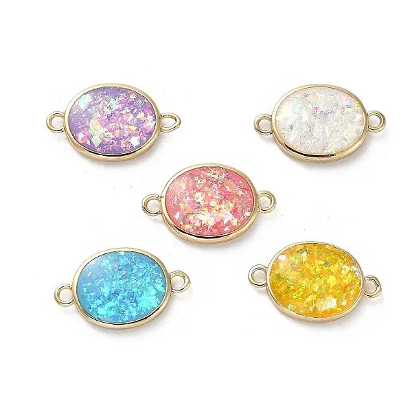 Brass Pendants with Synthetic Opal