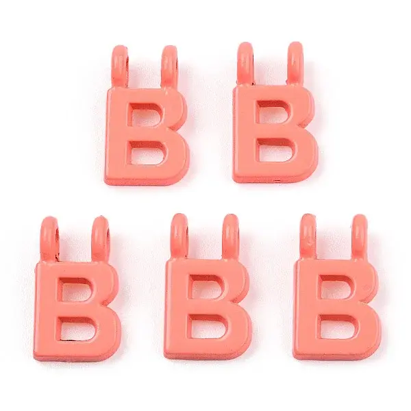 Rack Plating Spray Painted Alloy 2-Loop Link Pendants