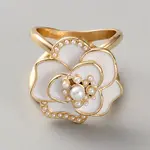 Flower Zinc Alloy Scarf Ring Clip