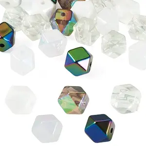 20Pcs UV Plating Acrylic Beads