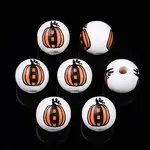 Autumn Theme Printed Natural Wood Beads