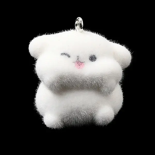 Flocking Opaque Resin Pendants