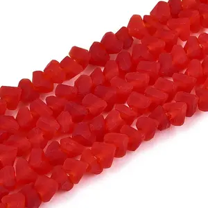 Frosted Transparent Glass Beads