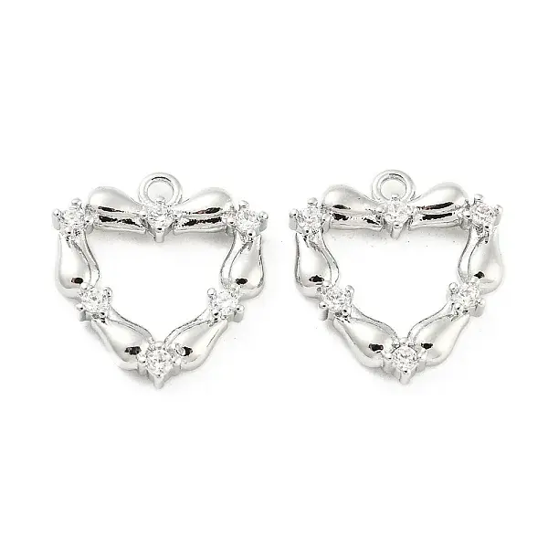 Brass Micro Pave Cubic Zirconia Pendants