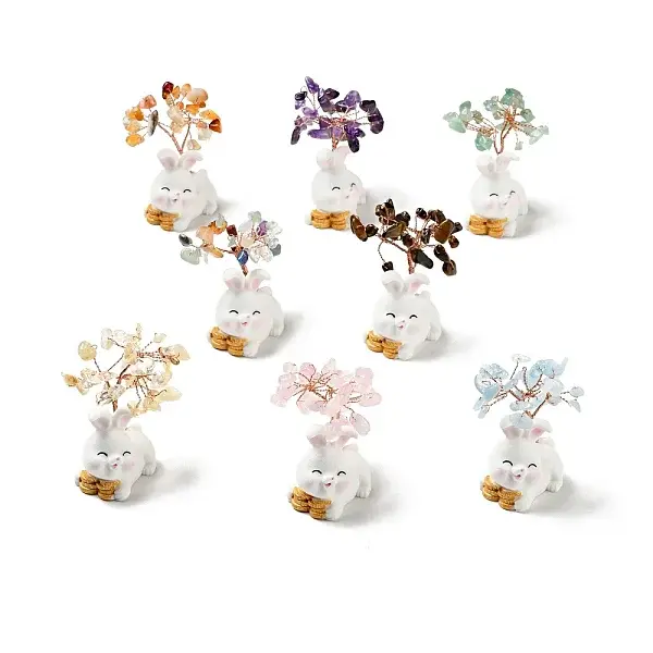 Natural Gemstone Tree Display Decorations