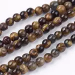 Natural Tiger Eye Round Bead Strands