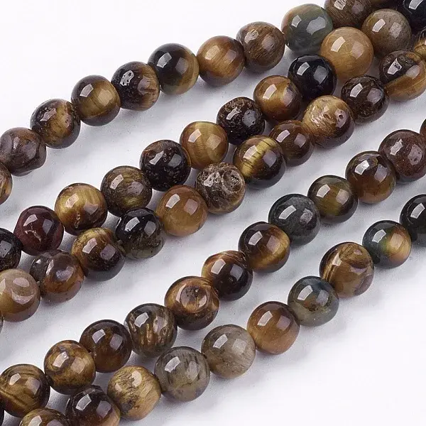 Natural Tiger Eye Round Bead Strands