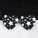 Heart Acrylic Printed Stud Earrings for Women