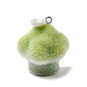 Flocky Opaque Resin Pendants