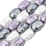 Electroplated Glass Shell Pearl Beads Strands