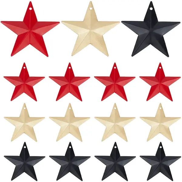 30Pcs 3 Colors Iron Pendants