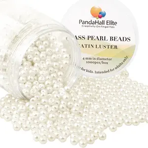 Pearlized Eco-Friendly Dyed Glass Pearl Round Bead