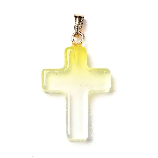 Two Tone Transparent Glass Pendants