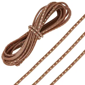 Flat Leather Craft Shoemaker Cord with Metal Rivet