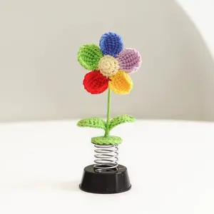 Cute Yarn Flower Spring Car Dashboard Ornament