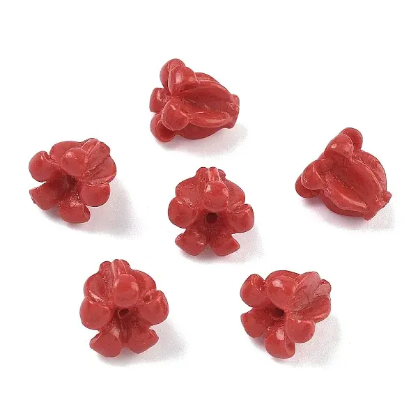 Synthetic Coral Carved Beads